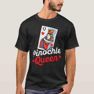 T-shirt Pinochle Queen Player Gift Pinochle jeu de carte