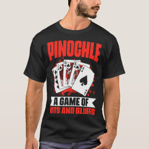 T-shirt Pinochle Wits Et Bluffs Pinochle jeu de carte Pino