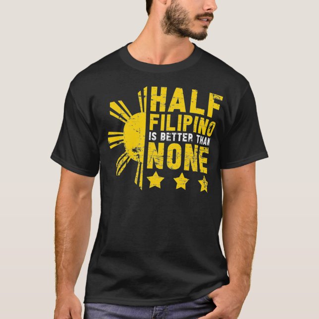 T-shirt Pinoy Pinay Funny Demi-racines philippines Filipin (Devant)