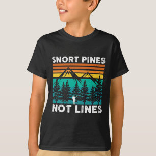 T-shirt Pins de ronfle Pas de lignes drôle Camping Randonn