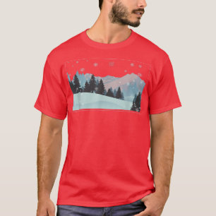 T-shirt Pins D'Hiver Dans Une Tempête De Neige Saison D'Hi