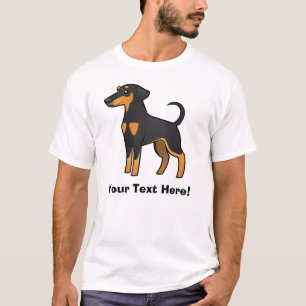 T-shirt Pinscher de dobermann de bande dessinée (oreilles
