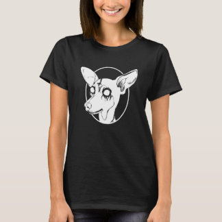 T-shirt Pinscher miniature Black Metal Pastel Goth et Dea