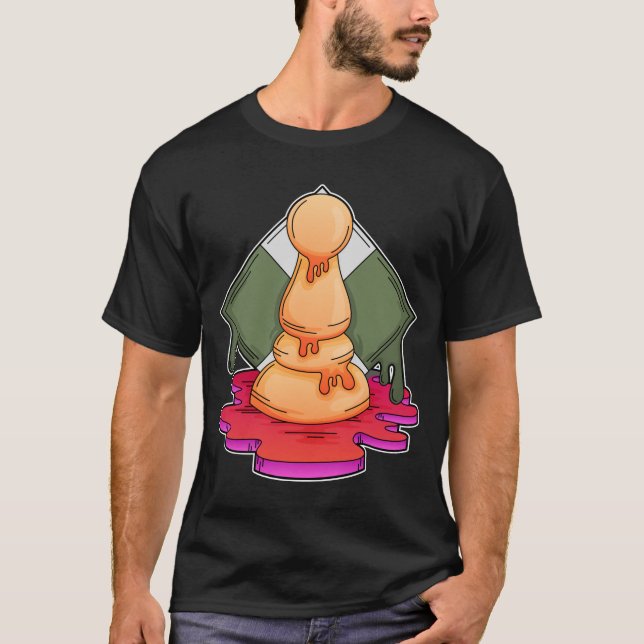 T-shirt Pion de jeu d'échecs (Devant)