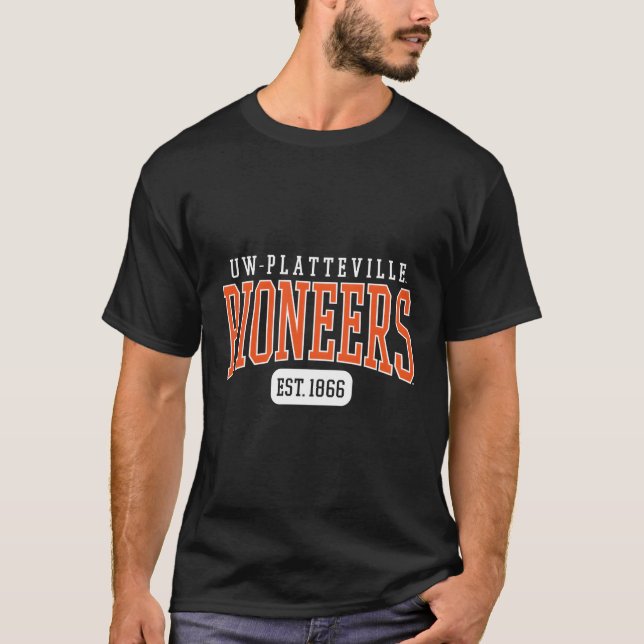 T-shirt Pionniers Uw-Platteville Date Est (Devant)