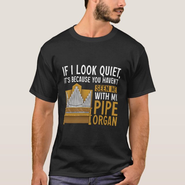 T-shirt Pipe Organ Instrut Player Eglise Organiste (Devant)
