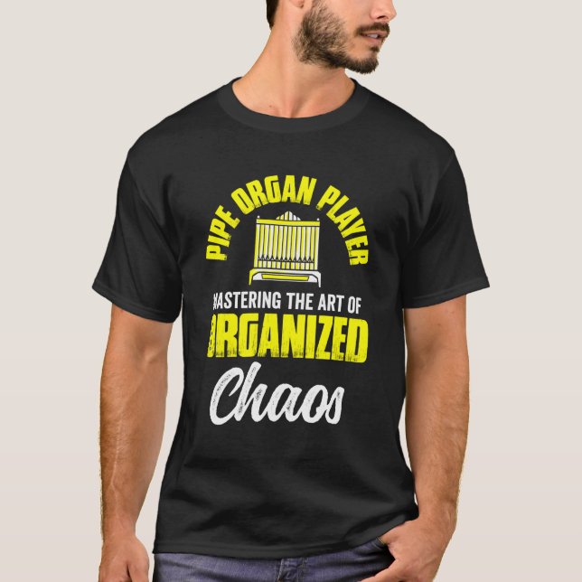 T-shirt Pipe Organiste Instrut Pipes Eglise Orgue Joueur (Devant)