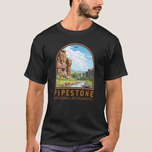 T-shirt Pipestone Monument National Minnesota Travel Art (Devant)