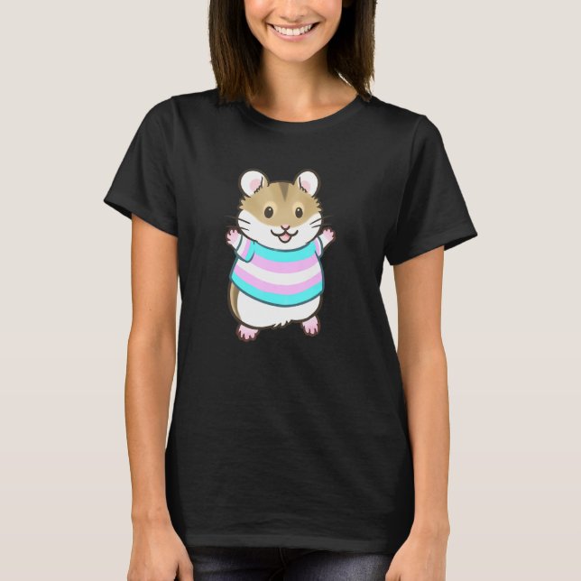 T-shirt Pipsquery Trans Pride Drapeau Hamster (Devant)