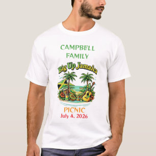 T-shirt pique-nique de famille jamaïcain
