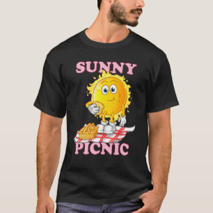T-shirt Pique-nique ensoleillé Repas extérieur