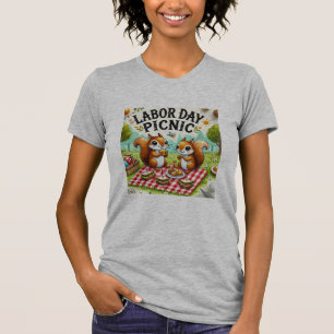 T-shirt pique-nique pour les écureuils mignons de