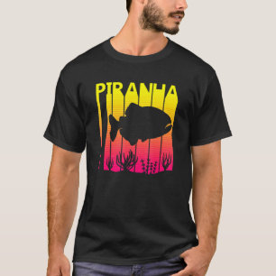 T-shirt Piranha Poisson Rétro