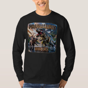 T-shirt Piranhasaurus Wrecks Photographie – Drôle Épouvant