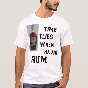 T-shirt pirat4e, temps, mouches, quand, havin, rhum