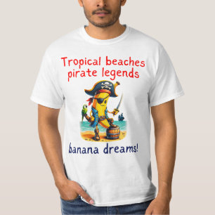 T-shirt Pirate Banana Adventure Vibe sur Tropical Beach