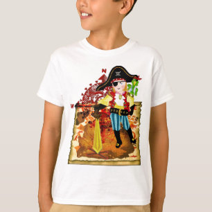 T-shirt Pirate boy et carte des trésors
