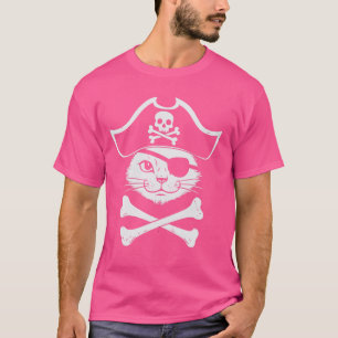 T-shirt Pirate Chat Crossbones Amoureux de les chats Chats
