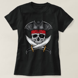 T-shirt Pirate Crâne et épées