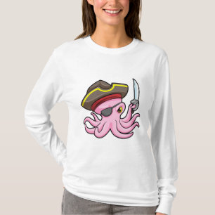 T-shirt Pirate de pieuvre avec patch Sabre et Oeil