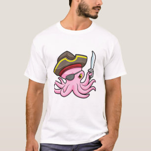 T-shirt Pirate de pieuvre avec patch Sabre et Oeil