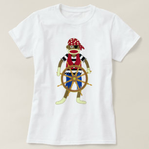 T-shirt Pirate de singe de chaussette