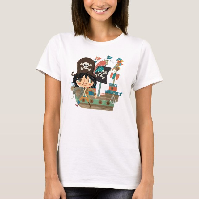 T-shirt Pirate et bateau de pirate (Devant)