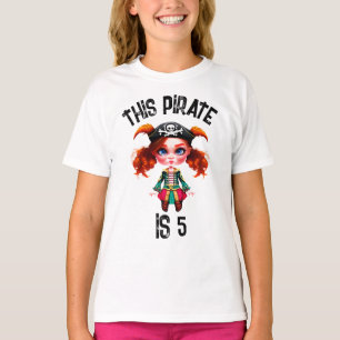 T-shirt Pirate filles thème do-it-yourself âge anniversair
