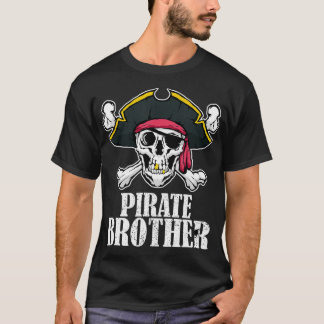 T-shirt Pirate Frère Jolly roger Anniversaire Drapeau Pira