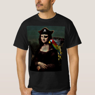 T-shirt Pirate Mona Lisa avec Cache-Œil