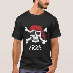T-shirt Pirate Ou Traverse Et Crâne