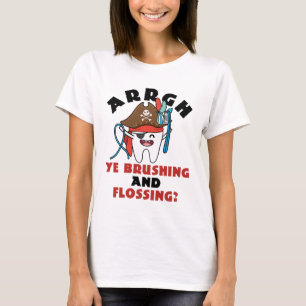 T-shirt Pirate pédiatrique Dentiste Thème Brossage
