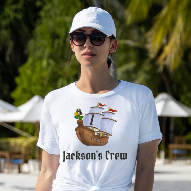 T-shirt Pirate Ship Anniversaire Nom et âge Femmes (Créateur téléchargé)