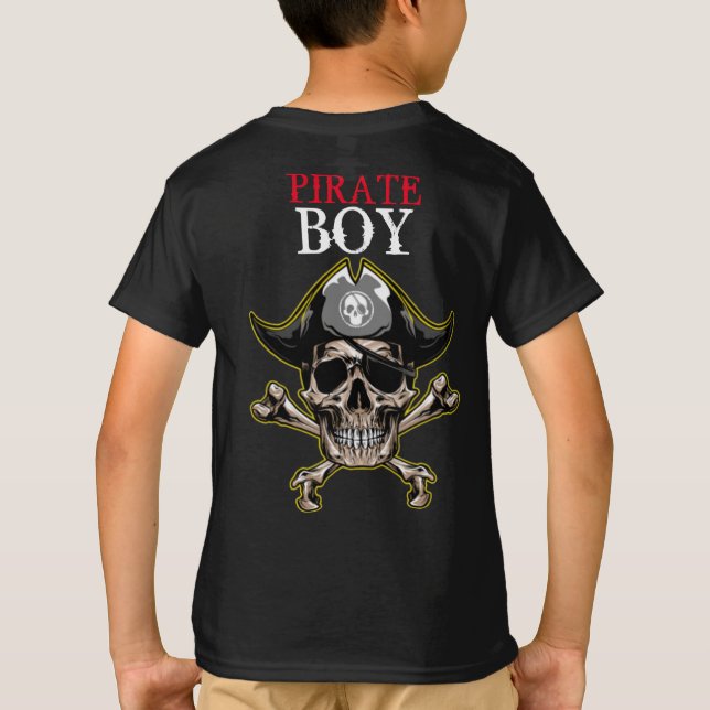 T-SHIRT PIRATE SKULL RED GARY (Dos)