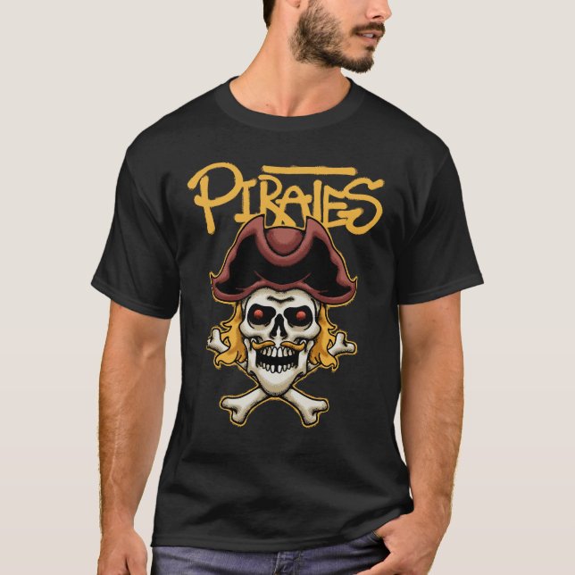 T-shirt pirate skull streetwear (Devant)
