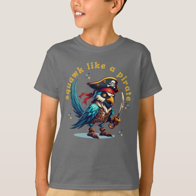 T-shirt Pirate Sparrow Squawk drôle Parler comme un pirate (Devant)