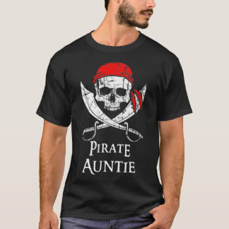 T-shirt Pirate Tante Crâne Et Crossbones Drapeau