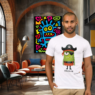 T-shirt Pirate vert   TRÉSORERIE - Par conception   Fun Or