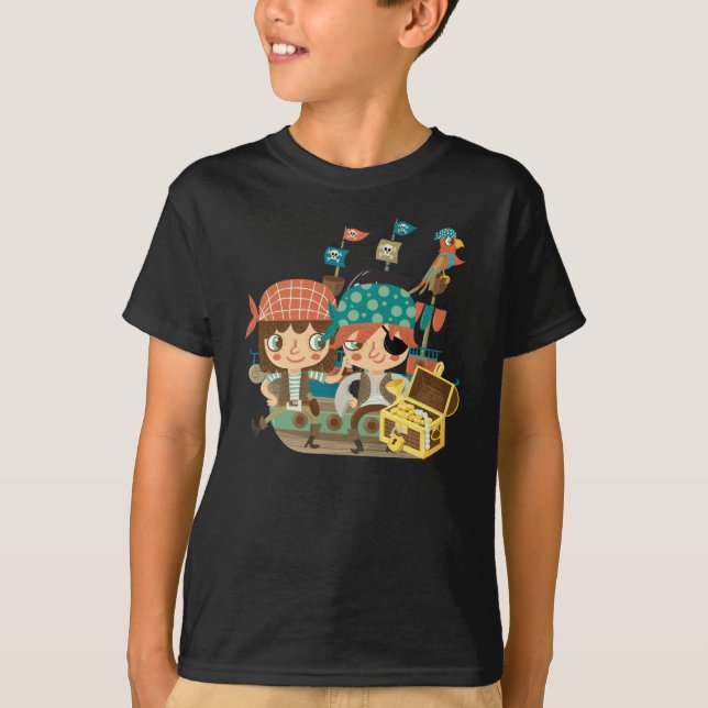 T-shirt Pirates avec le trésor (Devant)