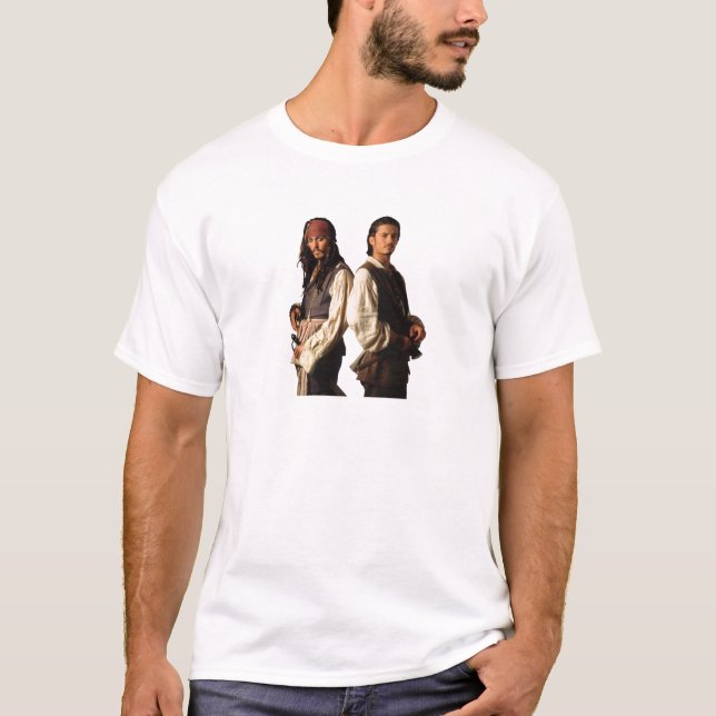 T-shirt Pirates de Jack Sparrow et Will (Devant)