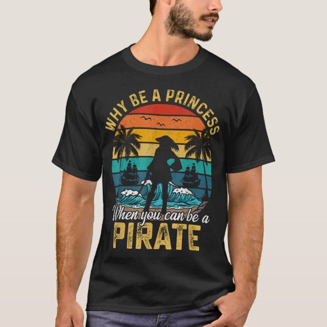 T-shirt Pirates femmes Pirate Princesse Crossbones fille (Devant)