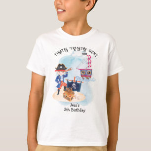 T-shirt Pirates Treasure Hunt Adventure Map Anniversaire d