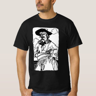 T-shirt Pirates Vintage Croquis d'un capitaine par Howard