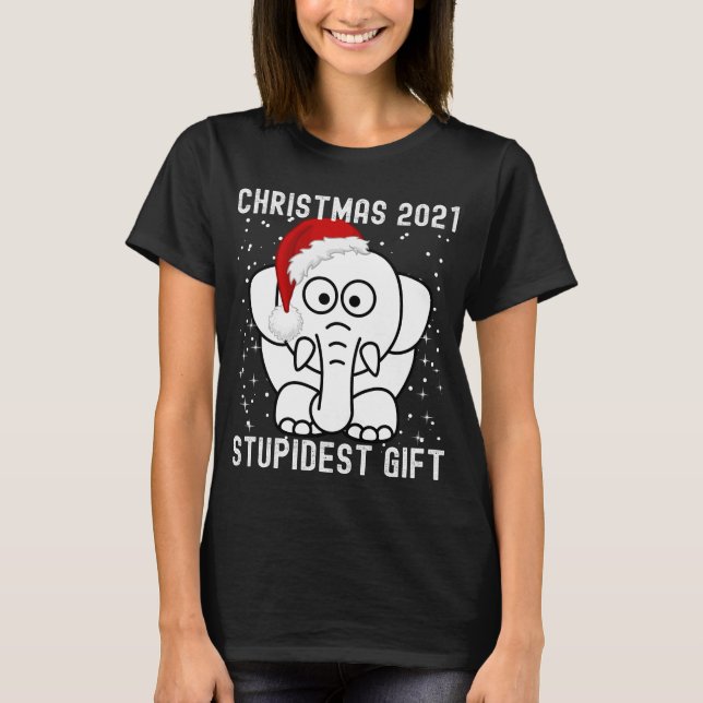 T-shirt Pire Cadeaux D'Éléphant Blanc Pour Adultes De Moin (Devant)