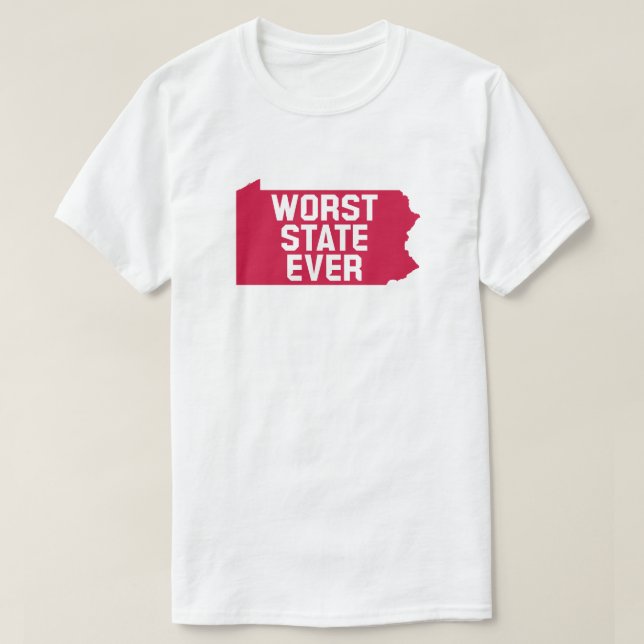 T-shirt Pire Etat jamais (Penn) (Design devant)