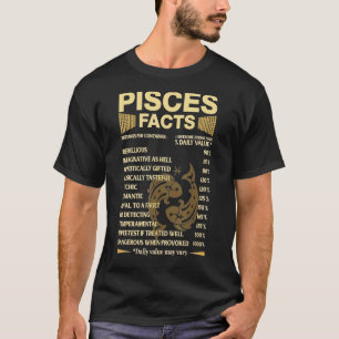 T-shirt Pisces Faits Signes zodiaques Anniversaire