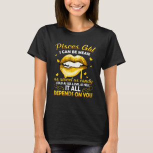 T-shirt Pisces Girl Zodiac Horoscope Anniversaire Douce co