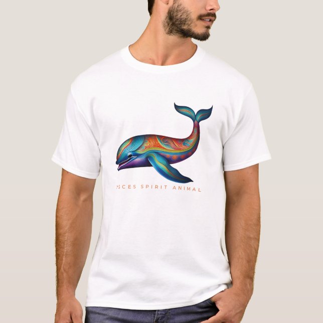 T-shirt Pisces Spirit Animal Whale Alebrije Homme (Devant)