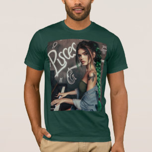 T-shirt Pisces Zodiac Musicien Piano