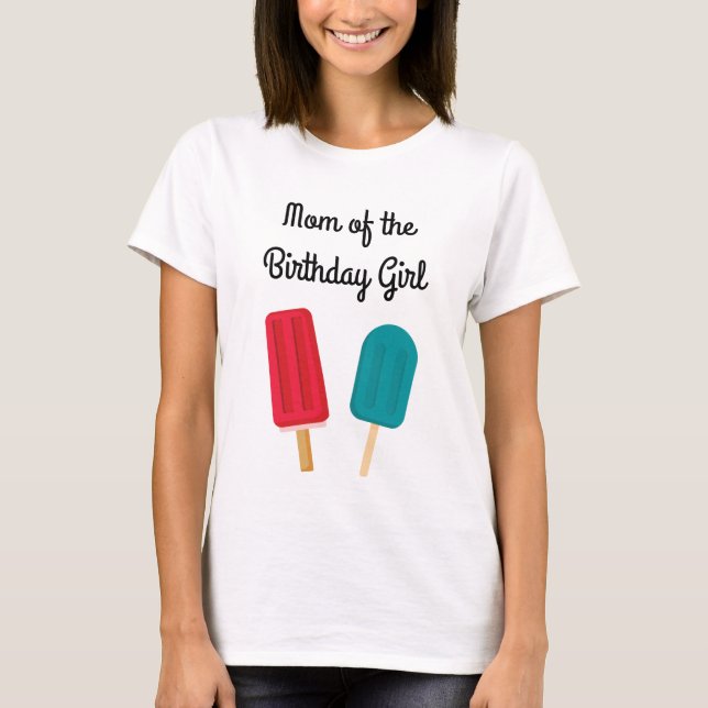 T-shirt Piscine à éclaboussures Anniversaire Fête Maman T- (Devant)